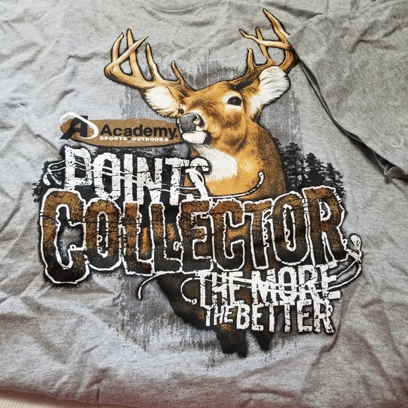 Points Collector Whitetail Buck Deer tShirt and plastic storage box, M NEW - Picture 3 of 8